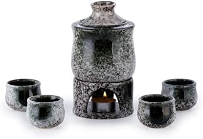 Ganfanren Sake Japanese Set com garrafa de cerâmica mais quente Presentes de garrafa de cerâmica Hip copos de vinho