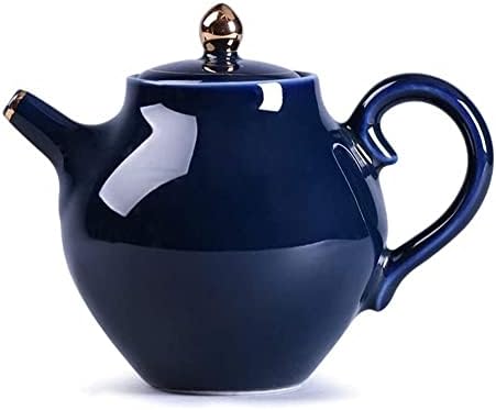 Os bules modernos de luxo de luxo de luxo de luxo azul pintado à mão em ouro cerâmica use kung fu conjunto de chá de chá