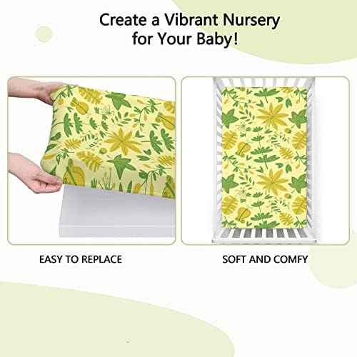 Folhas folhas de berço ajustadas com tema, lençóis mini-berço portáteis, lençóis de fabricação de material para meninos, 24 “x38“,