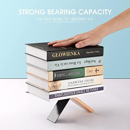 Funning Sushi Sushi Wood Livro termina os suportes de livros decorativos para prateleiras de livros pesados ​​com