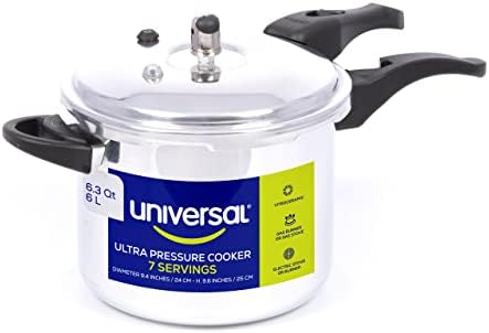 Universal 6.3qt / 6l Anti -Rust Ultra Pressão panela, panela de pressão de alumínio para 7 porções, panela de pressão para