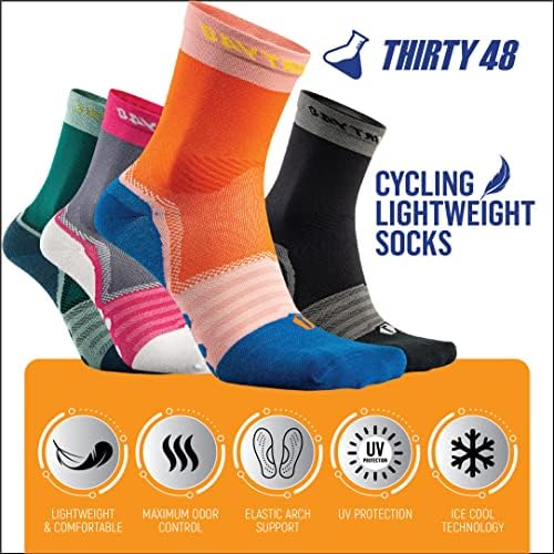 Trintay48 meias de ciclismo com tecido s.café, resistente ao odor, proteção UV, secagem rápida
