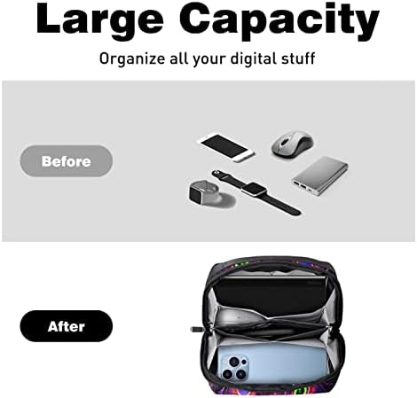 Carteira de bolsa de bolsas de viagem de caixa de transporte de caixa de transmissão de caixa de gola USB Organizador de bolso Zipper,