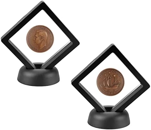 Moldura de moeda 5pcs chips de moedas exibir suporte 3d quadros flutuantes estampa de moeda de moeda para exibir medalhas perls amosacas