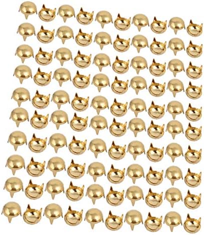 X-Dree 100pcs 8mm Diy Shape Round Head Papel Brad Gold Tone para Scrapbooking Craft (100pcs 8mm FAI da Te forma Rotonda Testa Carta