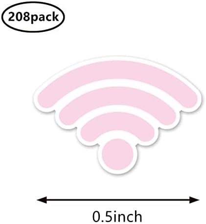 Adesivos de planejador de wifi, scrapbooking de internet de 0,5 polegadas calendário calendário CRAFTING 208-PACK
