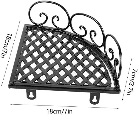 Gaeirt banheiro parede pendurada ferro, rack de armazenamento de canto estante de canto e prateleira para sala de estar sala de