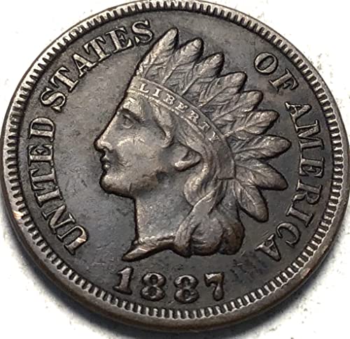 1887 p vendedor de centavos da cabeça indiana muito bem