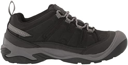 Sapatos de caminhada à prova d'água de baixa altura masculina de baixa altura masculina, preto/cinza, 7
