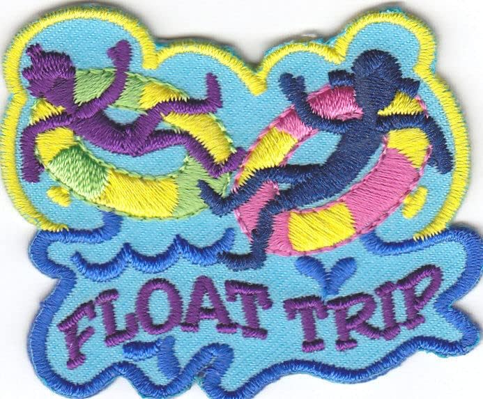 Float Trip Iron on Patch Water Sports Natação