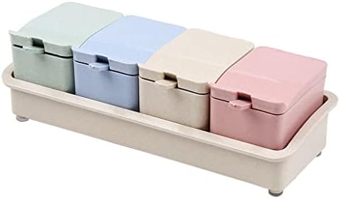 Seijy Temue Box Definir Tempero Rack Storage Recipiente Temperura Tale -Temensionamento Jar Contêiner e Cozinha de Cozinha