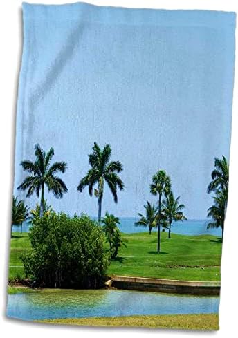 3drose florene golfe - palmeiras no campo de golfe - toalhas