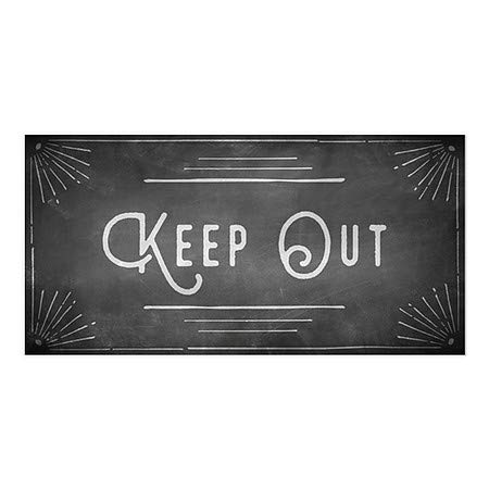 CGSignLab | A janela Keep Out -Chalk Corner se apega | 24 x12