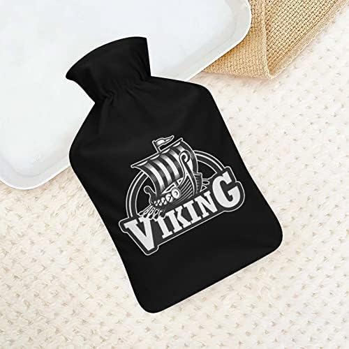 Garrafa de água quente do navio viking com tampa macia bolsa de água quente para pés de mão quente ombro mais quente