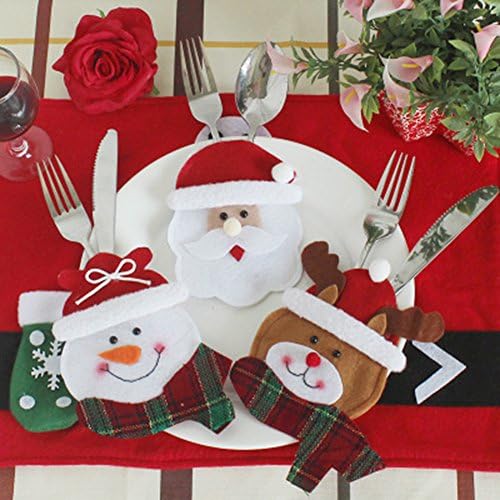 Weimay 1pcs de Natal Decorações de mesa de mesa Decorações de mesa de mesa Decorações Mini meias de natal Sacola de faca
