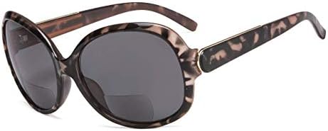Os olhos economizam 10% em 2 óculos de sol bifocais de pacote Leitores de sol marrom com tartaruga +2,00