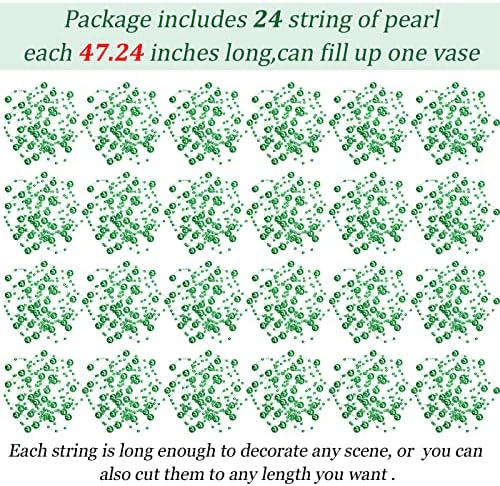 24 PCS String artificial de pérola para pérolas de velas flutuantes pérolas de pérolas de cordas de pérola de pérola