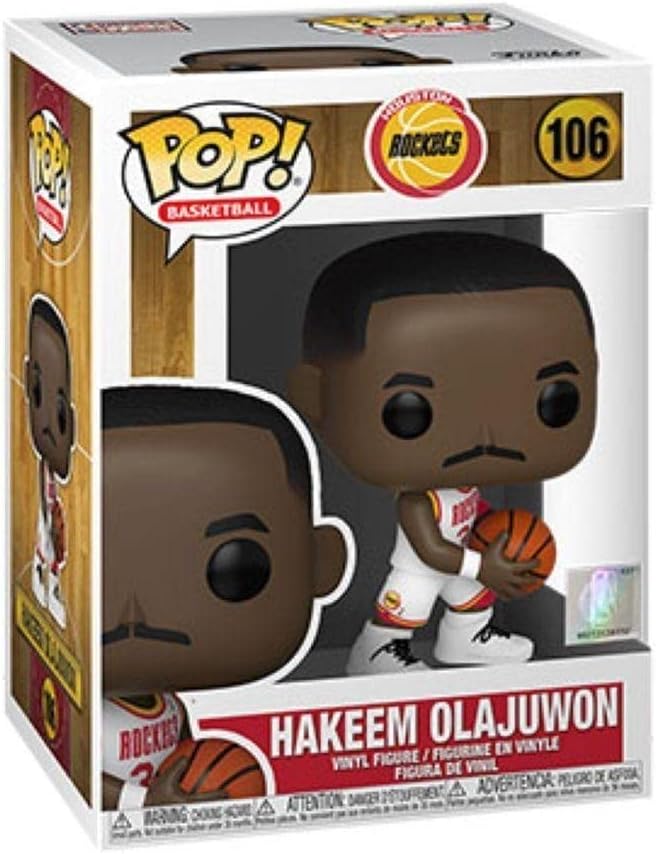 Funko Pop NBA: Legends - Hakeem Olajuwon Colecionável Vinil Figura, Multicolor