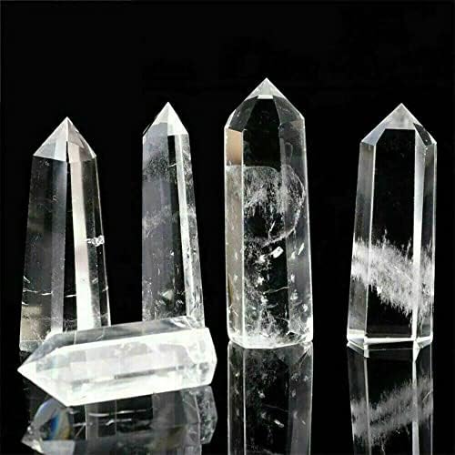 1pc Claro Ponto Cristal Torre Natural Obelisk Wand Reiki Cura