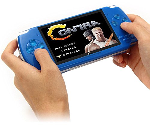 Console de jogos portátil omkarsy com 4,3 '' 8GB 128 BIT 10000 jogos embutidos portáteis portáteis console de videogame Player, para presentes de aniversário para crianças adultos