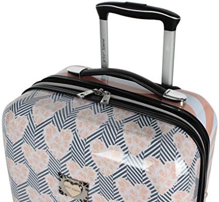 Coleção de bagagem de designers betsey Johnson - Conjunto de mala de giratória leve de 3 peças de 3 peças - Conjunto de malas