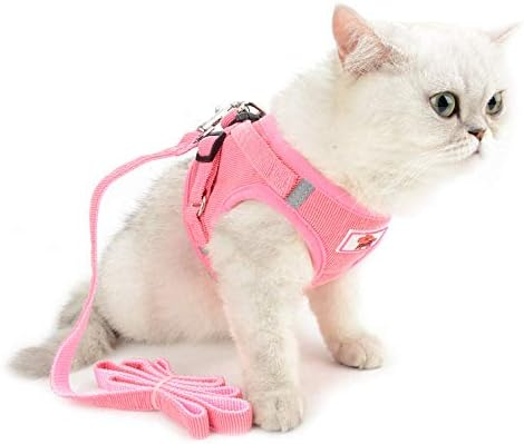 Selmai Confortável Cago de gatos e colarinho de gatinho No Pull No Pull No Choke Escape Provo Soft Mesh Reflexivo para Puppy