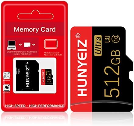 512 GB CARTÃO DE MEMÓRIA CLASSE 10 Micro SD para Nintendo Switch, Computador, Câmeras, Smartphones, Cam Dash com Adaptador de