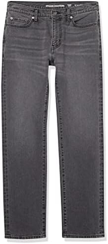 Essentials Men's Straight Stretch Jean, cinza lavado, 38W x 30L