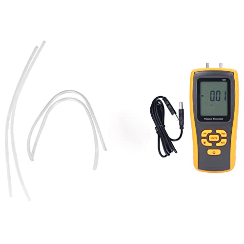 Manômetro Digital, Alta Precisão LCD Exibição de BackHeld Manômetro Digital Manômetro Digital Testador de Pressão de Gás Air Para Resistência ao Filtro Velocidade do Vento
