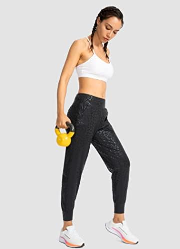 Soothfeel Feminino Joggers com bolsos com zíper de alta cintura atlética Treino atlético Pontas de ioga corredores para mulheres