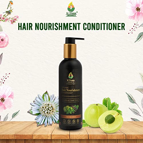 V - Condicionador Organics Truss para Mulheres e Homens | Condicionador de nutrição de cabelo avançado, condicionador natural para cabelos - condicionadores para cabelos secos e crespos - condicionador anti -caspa