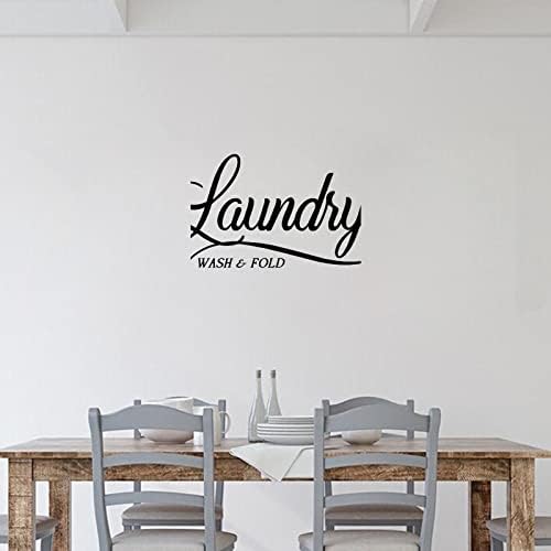 Lavagem de lavanderia e dobra lavanderia decoração de lavanderia decoração de parede adesivos de parede decoração de casa vinil removível