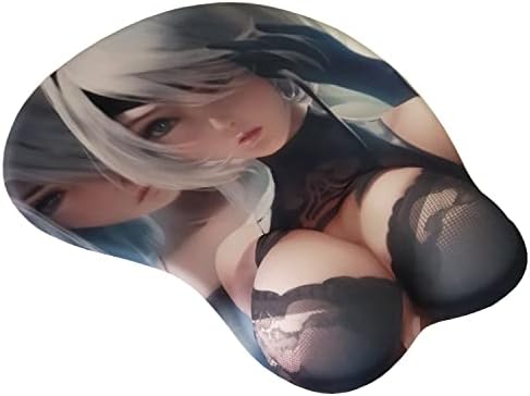 Mouse mouse mouse kawaii mousepad anime gaming rouse tapete fofo mouse pad com suporte de pulso cinza, presente engraçado