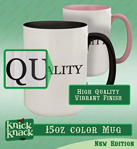 Os presentes de Knick Knack se aposentaram? - 15 onças de cor cerâmica dentro e alça a copo de caneca de café, preto
