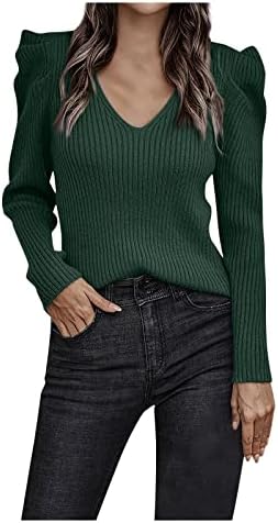 Roupas de outono feminino Moda de inverno Vida V Solid Color Slum Sweater Sweater Sweater Sweater Roupas