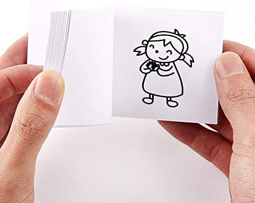 FlipBook Papel: Papel de animação com parafusos removíveis 1080 páginas 4,5 x 2,5 polegadas Livro de papel de esboço de papel trabalha com o kit de livros de livros de livros desenho de desenho criativo para crianças Novsix