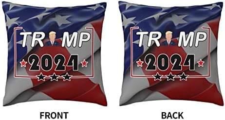Trump DeSantis 2024 Save America novamente Republican Soft confortável confortável lacial de travesseiro de pelúcia com forte praticidade em casa 18 x 18 em