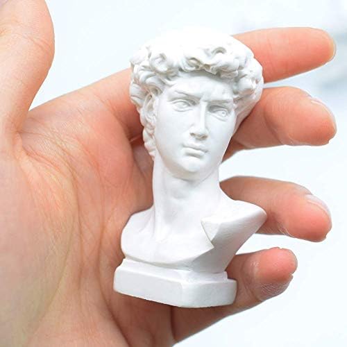 Resina Bust estátua Picaru 2,76 polegadas Figuras de gesso mini escultura de decoração em casa branca para arte hobbyist-david