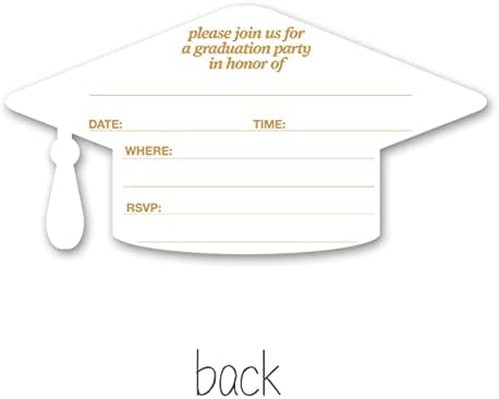 Convites para festas de formatura com envelopes, 20 Convites de graduação em forma de graduação convites de graduação convites de suprimentos