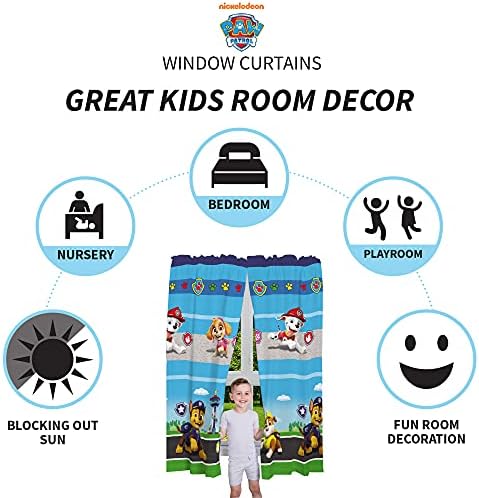 Franco Kids Room Window Curtain Painels conjunto de cortinas, 82 em x 63 pol.