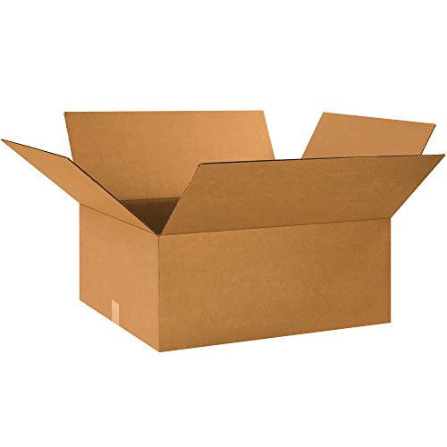 Lógica de fita 24x20x10 Caixas onduladas, grande, 24l x 20w x 10h, pacote de 10 | Remessa, embalagem, movimentação, caixa de armazenamento para casa ou negócio, caixas de atacado fortes em massa