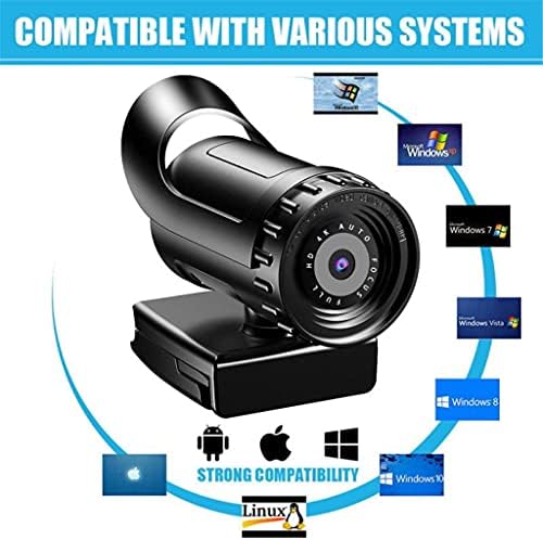 BHVXW Webcam Auto PC Web Cam Full 1080p Wide Angle Beauty Camera com microfone para transmissão ao vivo Video Conference