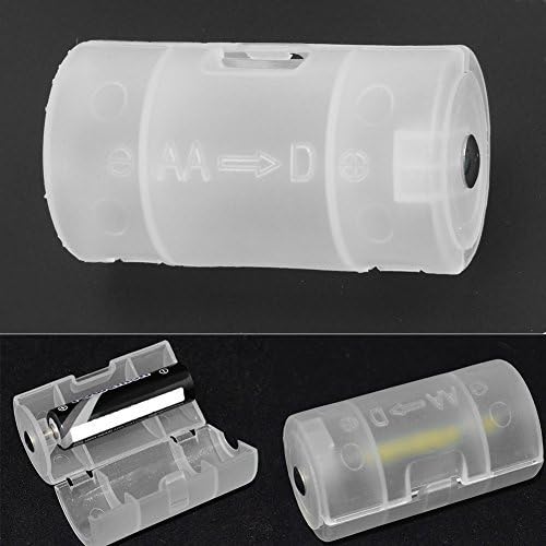 Atapador AA Whitelotous para Tamanho D Suporte do adaptador de bateria, caixas de caixa de conversor de células de bateria,
