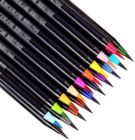 20 Color Watercolor Brush Pen Art Marker Painter de feltro Penador macio conjunto de caneta para colorir caneta para pintura