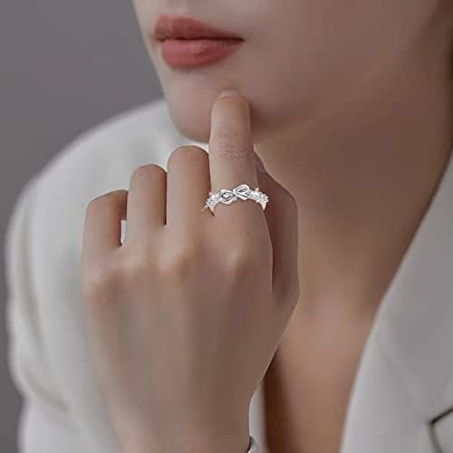 Ringos de casamento e noivado anel de arco de diamante para mulheres jóias de moda acessórios populares para esposa