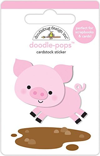 Doodlebug Design Inc. Doodle-Pops 3D Stckr Piggy, EUA: Tamanho único