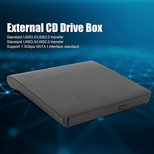 Unidade de DVD externa Hilitand, CD portátil DVD RW Drive USB3.0 USB2.0 5GBPS DIVERSIDADE DE DIVERSÃO ÓPTICA PARA 12,7 mm