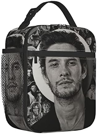 Miância colagem de lancheira Ben Barnes para homens homens crianças, lancheira isolada, lancheira portátil reutilizável