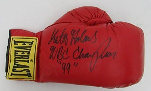 Keith Holmes assinou a luva de boxe Everlast JSA 134553 - luvas de boxe autografadas