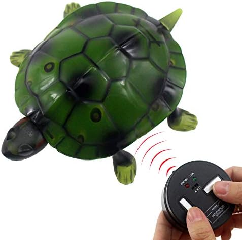 Tipmant rc tartaruga ir remota controle remoto rastrear um veículo de carro de brinquedo de animais elétricos falsos